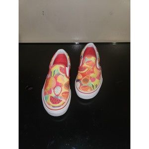 Vans Slip On Tropical Fruits Print Multicolor Skate Sneakers Youth 2